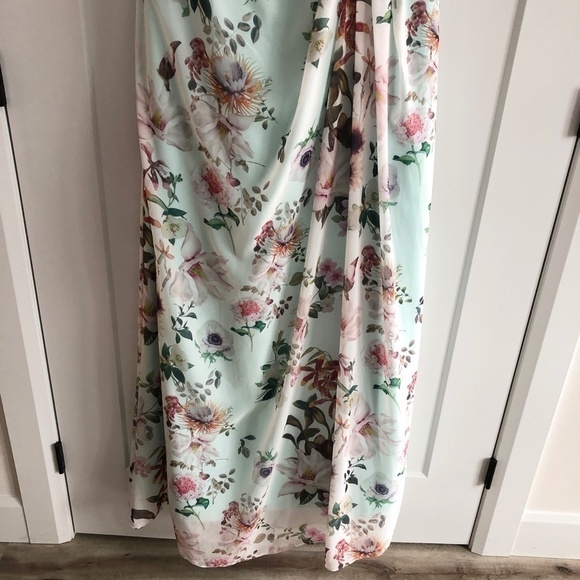 FLORAL Dress, Sleeveless, Size 16, New With Tags, Teal Colour, No Alterations - Picture 6 of 16